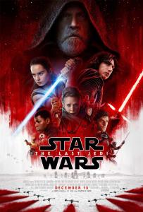 Poster para Cinemas, de Star Wars: The Last Jedi Versão em inglês do poster, para salas de cinema, de Star Wars: Os Últimos Jedi