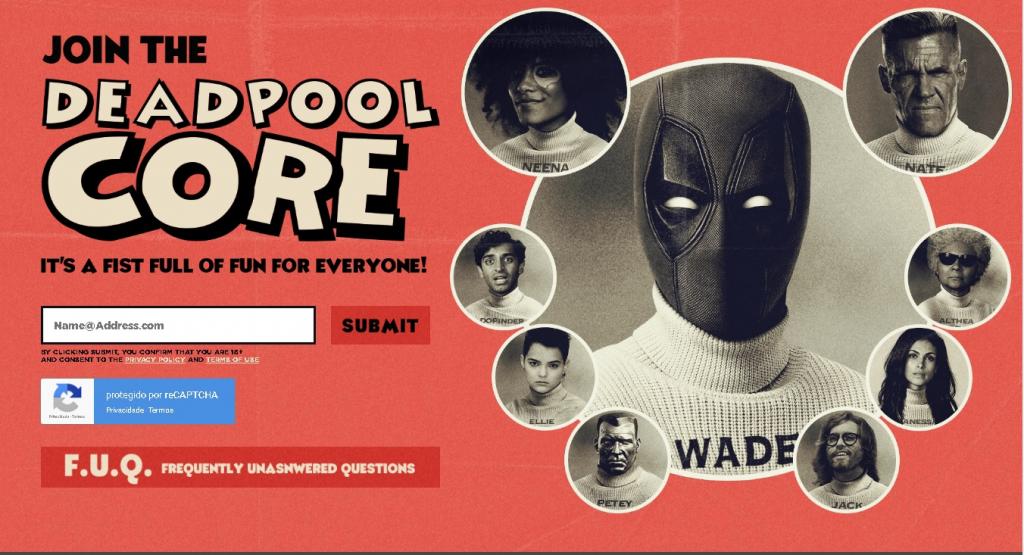 Deadpool 2 ganha um site viral, exclusivo