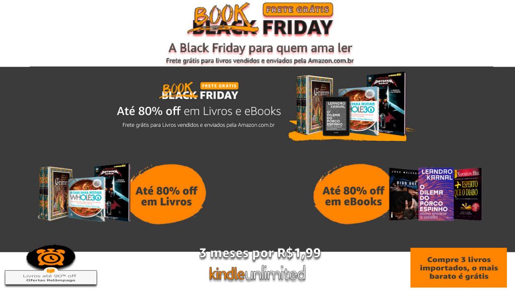 BookFriday na Amazon, com frete grátis e descontos de até 80%